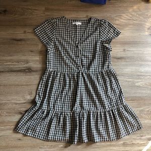 LOFT plaid babydoll dress